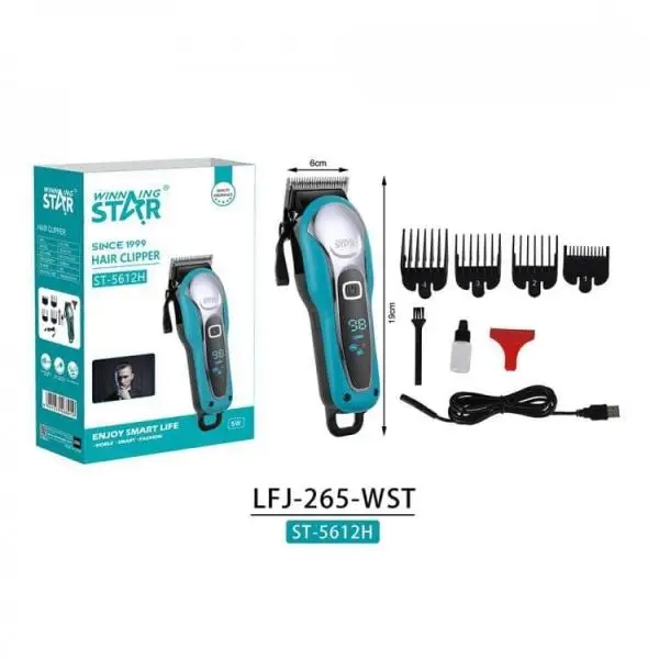 WINNING STAR HAIR CLIPPER RECHARGABLE 2200mAh ST-5612H