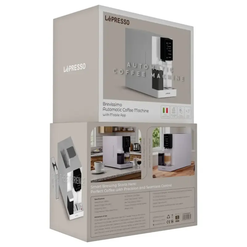 LEPRESSO BREVISSIMO AUTOMATIC COFFEE MACHINE WITH MOBILE APP ( WHITE ) 4078178 LPCFFBAC0046WH