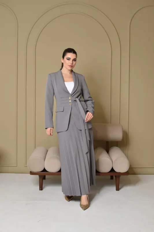 Grey Two Pieces Outfit - R0225-1