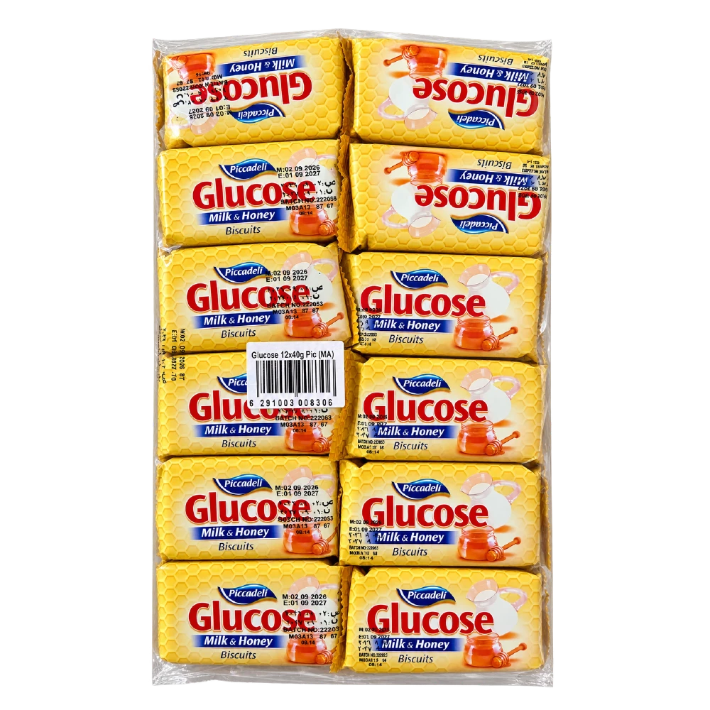 PICCADELI Glucose Milk & Honey Biscuits (12 x 40g)