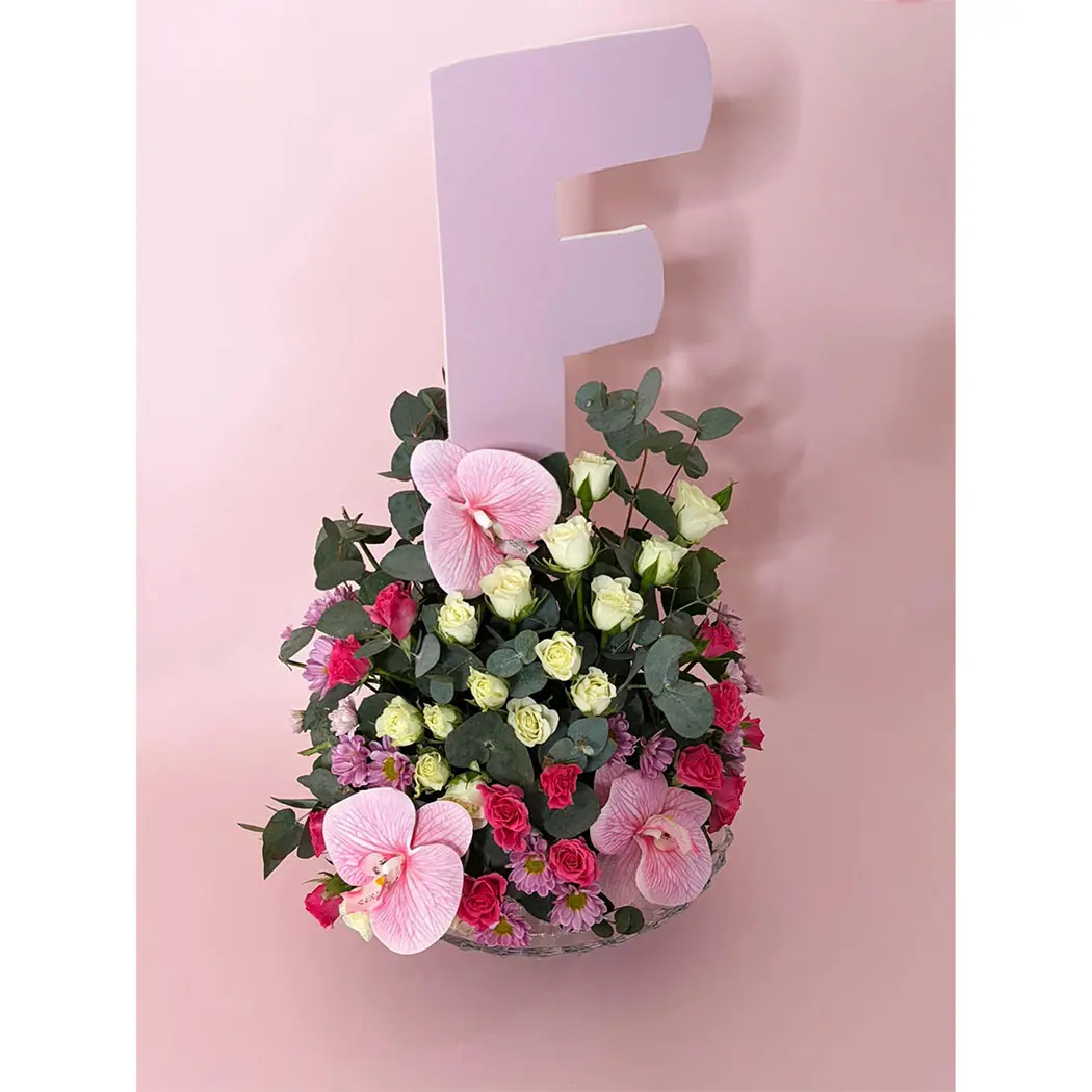 Floral Letters Pink